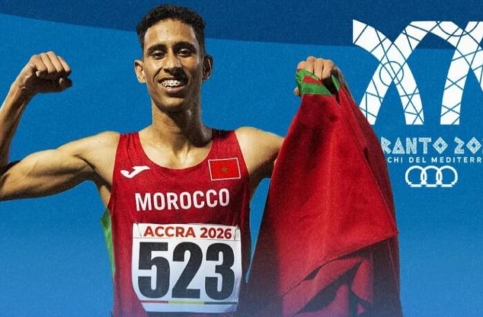 صلاح الدين بن يزيد يتوج بذهبية سباق 3000 متر موانع، ضمن دورة ألعاب البحر الأبيض المتوسط (تارانتو 2026).