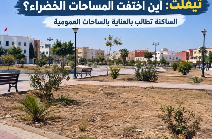  تيفلت: غياب العشب الأخضر بالساحات العمومية يطرح تساؤلات حول العناية بالفضاءات الخضراء