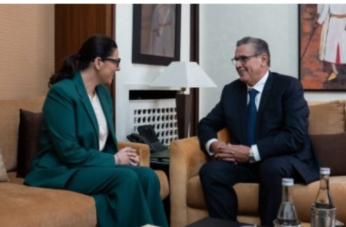 رئيسة الحكومة الجديدة فاطمة الزهراء المنصوري تتسلم السلط من رئيس الحكومة السابق عزيز أخنوش،